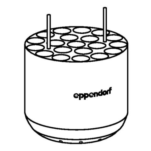 Adapter for 20 x round bottom tubes (2x)