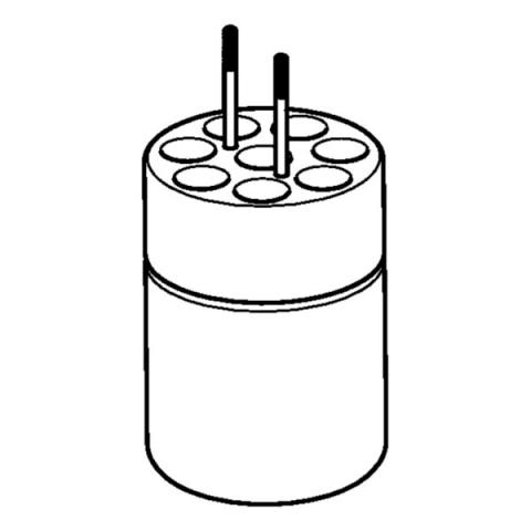 Adapter for 8 x O13mm dish-bottomed ves