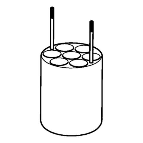 Adapter for 7 x O17.5mm dish-bottomed v